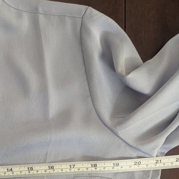 Express Slim Ruffle Covered Button Portofino Shirt in Slate Blue Size Small - Picture 7 of 8